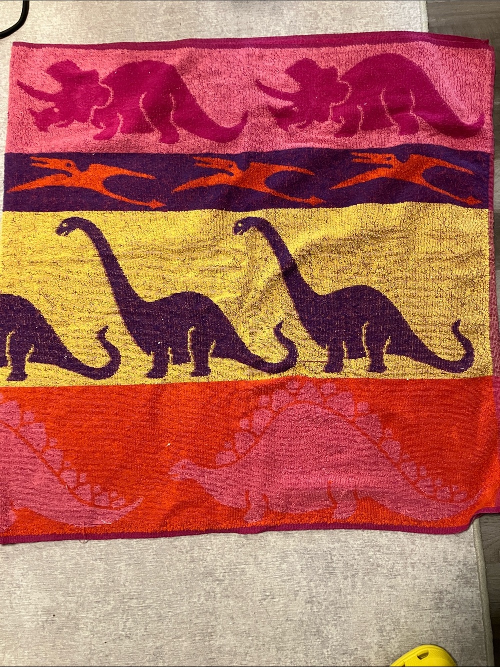 Set of 2 Vintage Tastemaker by Steven’s Dinosaur Towel Made in USA
